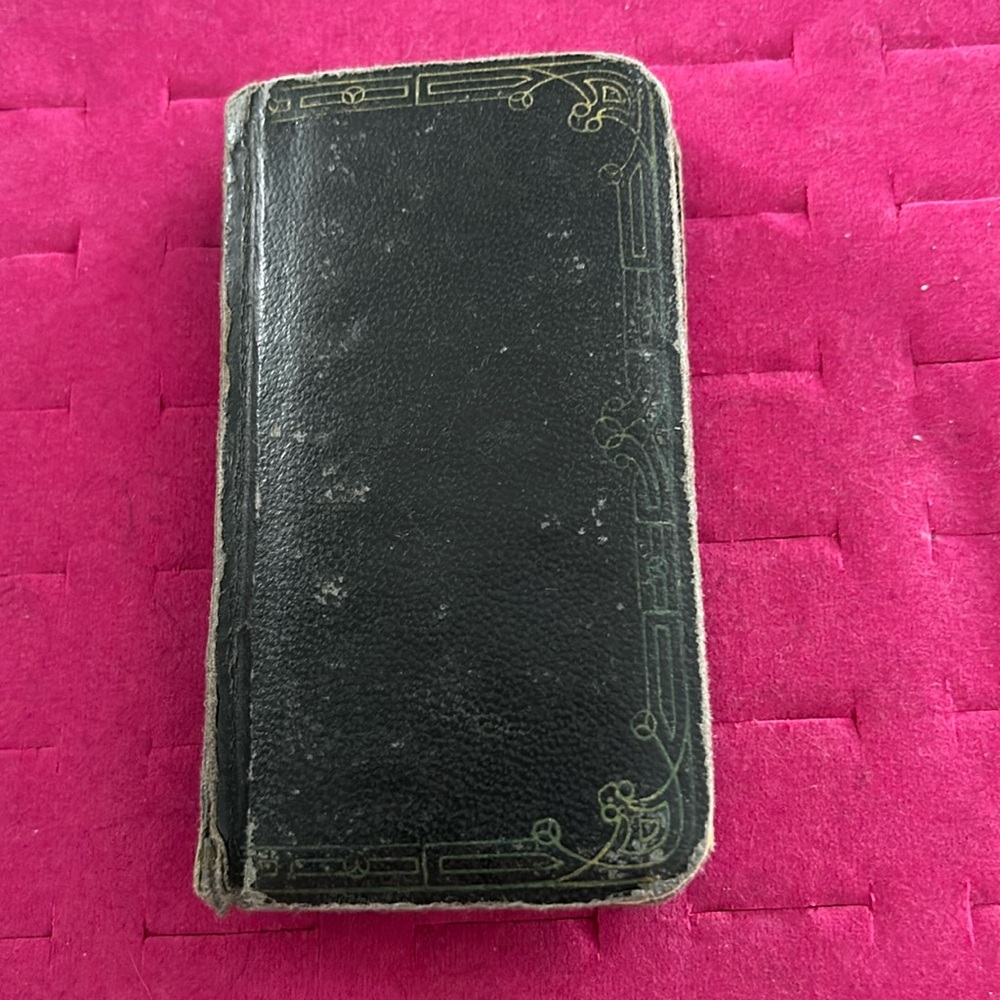 vtg 1935 Paroissien Romain Bible  mini book leather cover 4.5x2.5  french